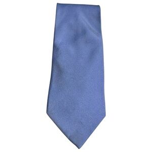 Van Heusen- Solid Blue 100% Silk Stain Resistant Tie